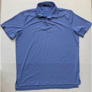 RLX Ralph Lauren Men's Blue Polyester Men's Polo Shirt Short Sleeve Size X-Large